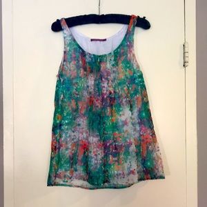 Floral Babydoll Sleeveless Blouse